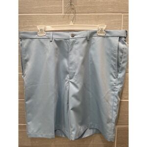 HAGGAR Golf shorts 42 W COOL 18 EXPANDABLE WAIST STRETCH QUICK DRY UPF 50+ Blue‎